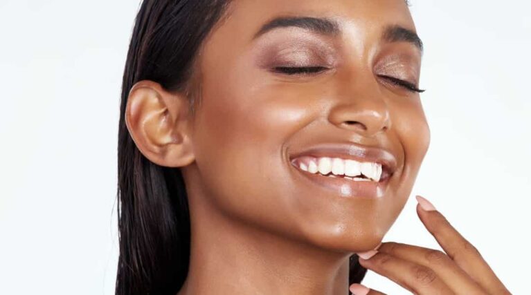 Smiling lady WOW facial at Vie Aesthetics