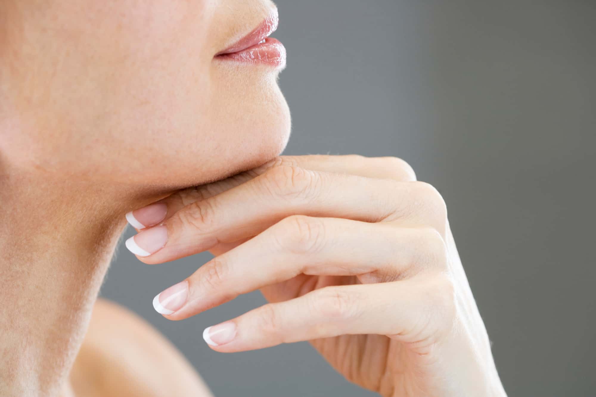 woman with facial contouring procedure for jowls