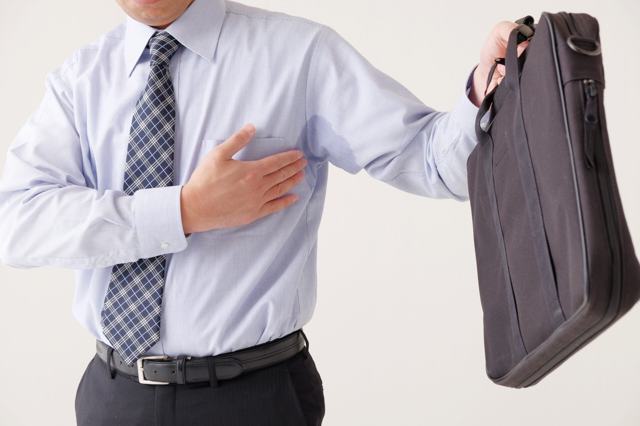 Man suffering from excessive sweating