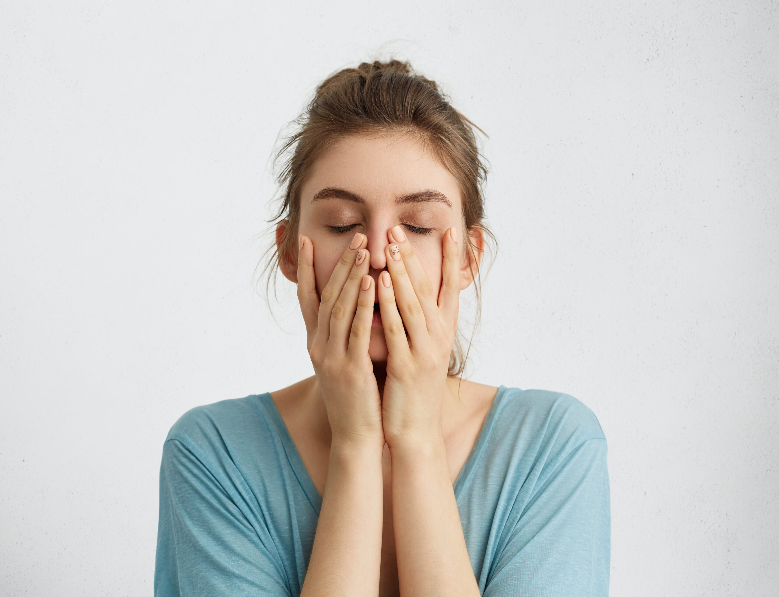 stressed or tired woman with wellness concerns